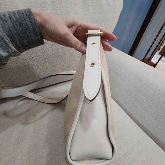 Nwot Coach Dufflette Signature Light Khaki Crossbody Bag Purse - Picture 9 of 12